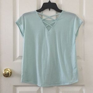 Light blue cross back shirt